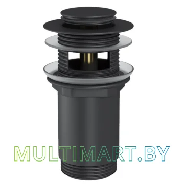 Умывальник Lauter 21571 (клапан 21190B + сифон 21635B, черный матовый) картинка 8